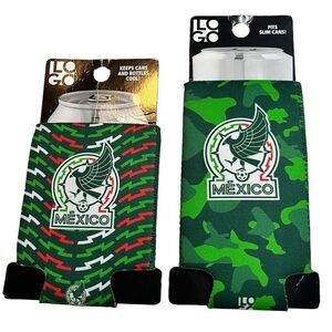 Set of 2 Neoprene “Mexico” Can Koozies
